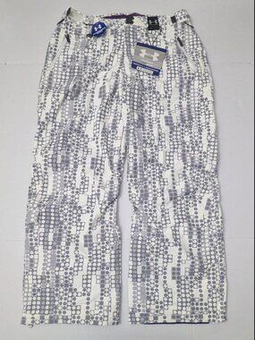 Under Armour Bunratty Mastermind Snow Pants White Grey Patterned Size M NWT